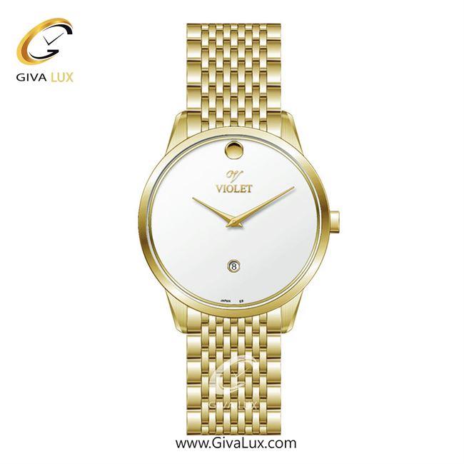 ساعت مچی اورجینال مردانه ویولت VIOLET طلایی | طلایی| سفید| کد رفرنس 0550/2